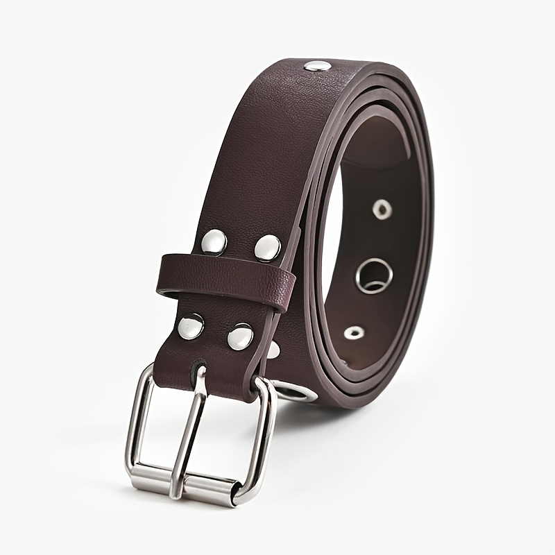 2 Prong Brass Roller 2 Loop 2 Inch Dark Brown Leather Belt – Buckle My Belt