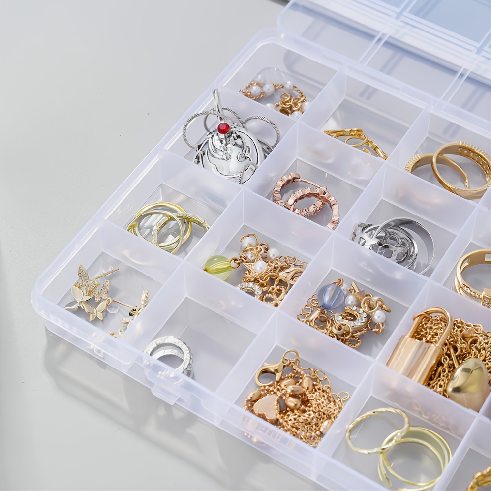 24 Compartments Organizer Box Plastic Jewelry Organizers - Temu