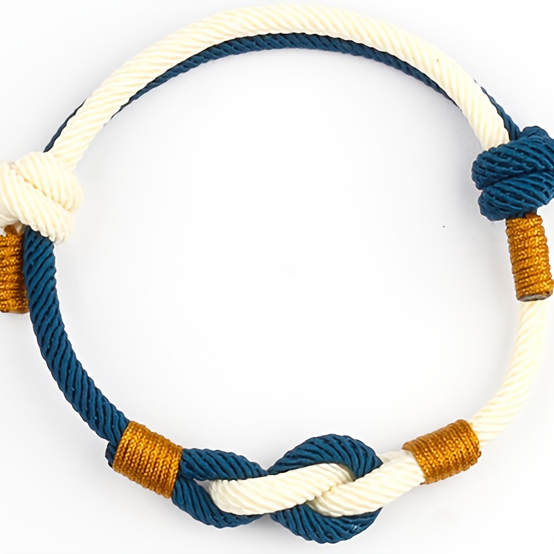 

1pc Adjustable Couple Bracelet Student Jewelry Men's And Women's Commemorative Bracelet Casual Holiday Handwoven Bracelet