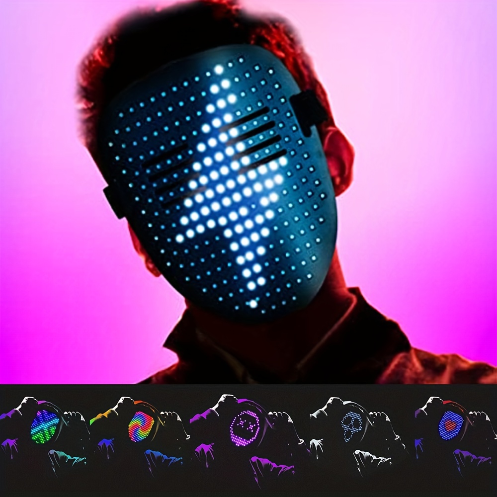 Face Transforming Led Mask App Controlled Programmable Led - Temu New  Zealand