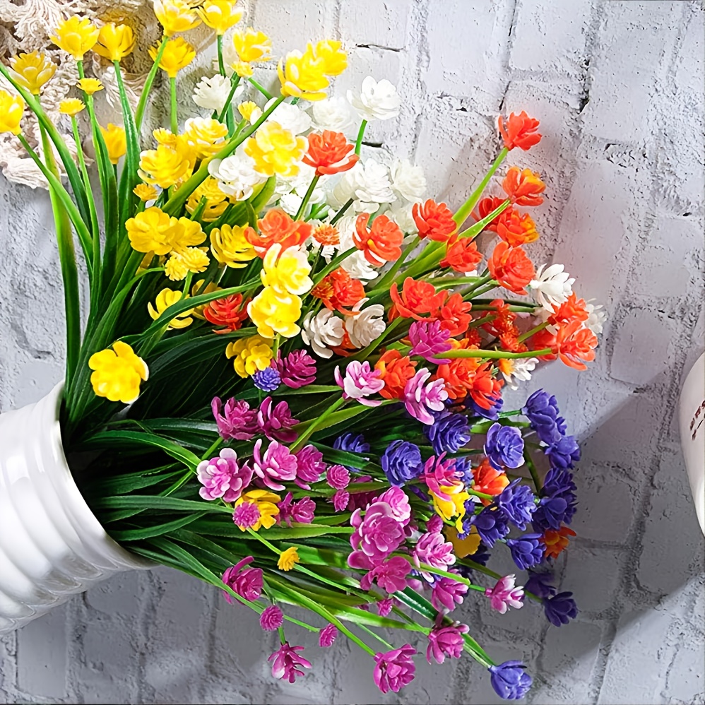 Artificial Flowers Outdoor Fake Flowers For Decoration Uv - Temu