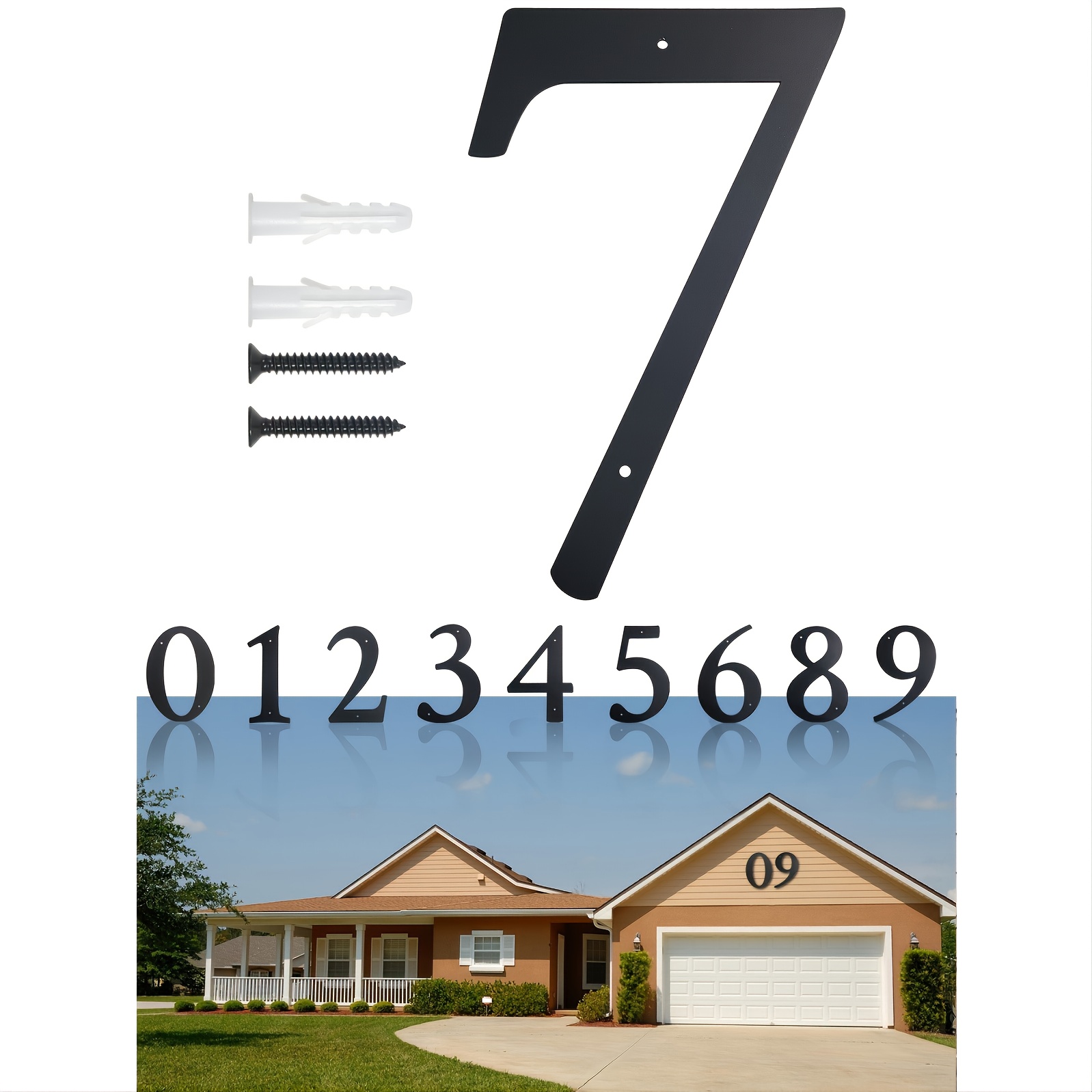 Modern Metal House Door Number Outdoor Street Address Number - Temu