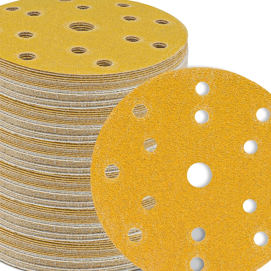 

Stebruam 150mm Sanding Discs, Hook And Loop 60/80/120/180/400 Grits 15 Hole 6inch Round Sanding Discs Pads For Random Orbital Sander Pads And All Oscillating Tools