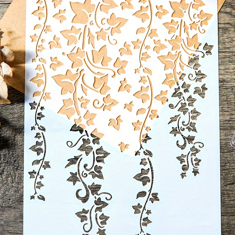 

1pc Reusable Plastic Stencils Set - Heal Spring Design For Scrapbooking, Card Making, Gift Decoration, And Furniture Floor Painting