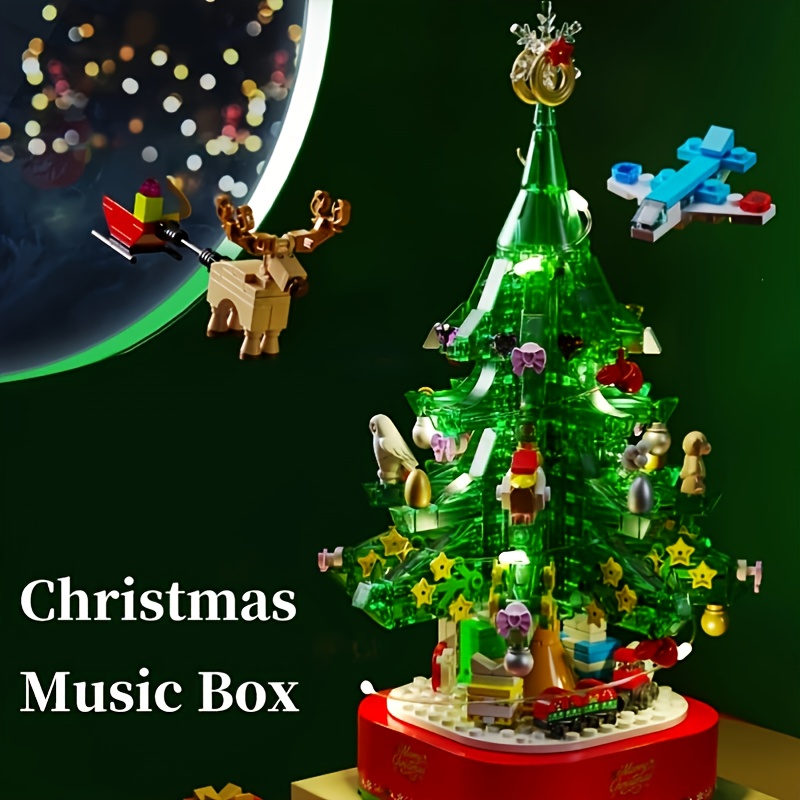 Lego Compatible Christmas Tree Light-Up Music Spinning Working Set – Soko  Toys