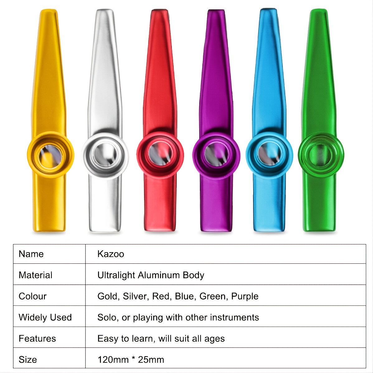 Metal Kazoo Kazoo Musical Instrument Portable Musical Instrument