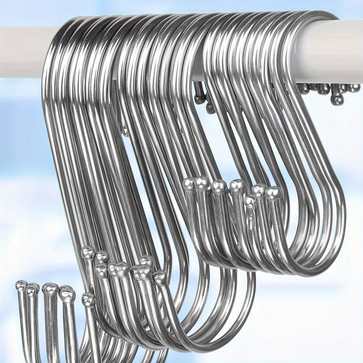 

10 Pcs Extra Large S-shaped Hook - Heavy Stainless Steel Kitchen Hook, Suitable For Clothing, Kitchen Utensils, Tableware, Plants, Towels, Garden Tools