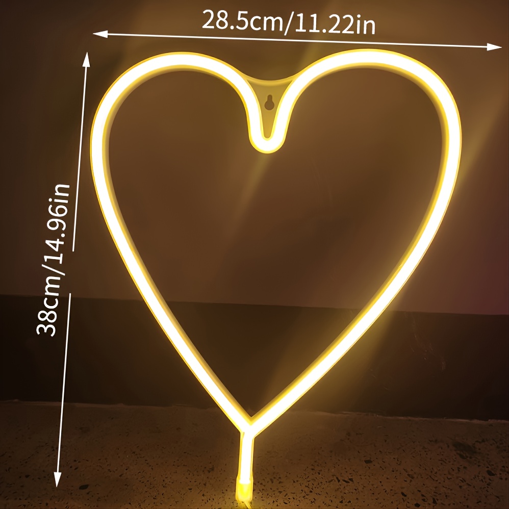 heart light wall decor