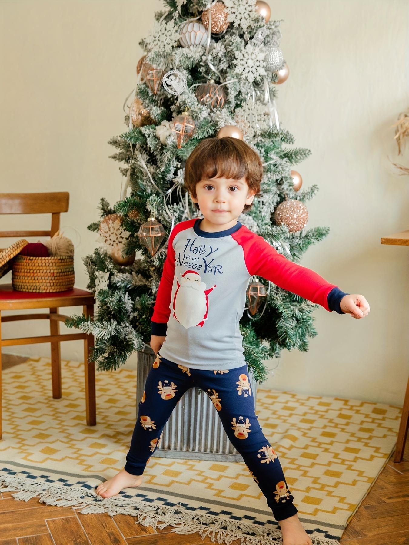 Pigiama Bambini Toppe Babbo Natale 2 Pezzi Set Top E - Temu Italy