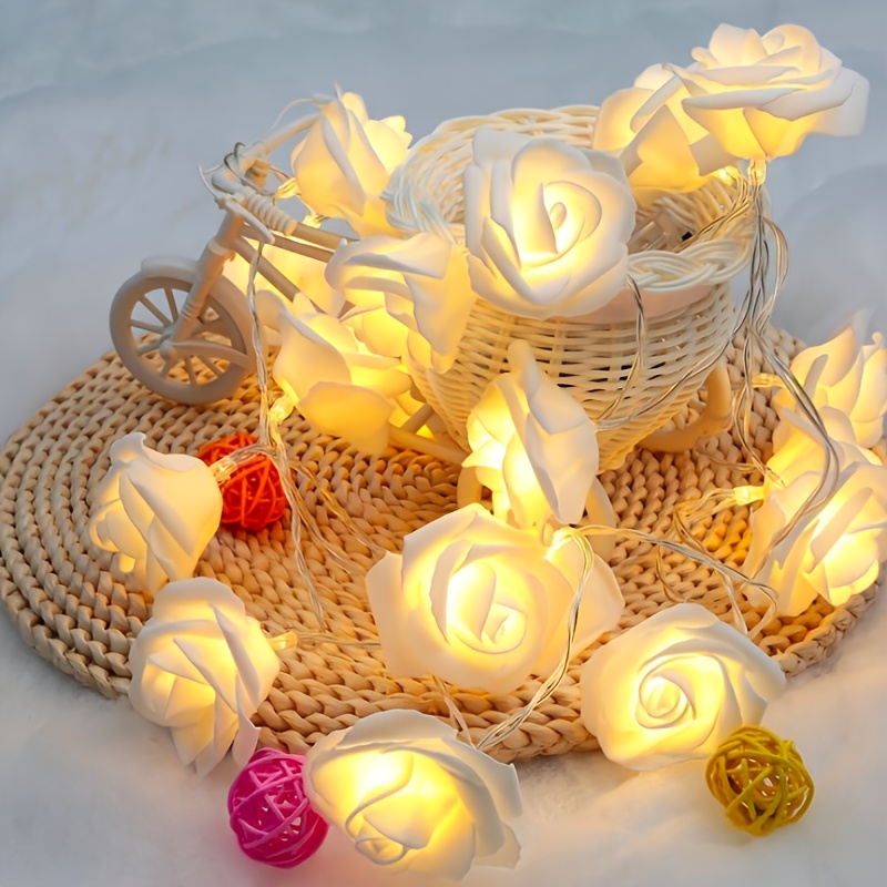 1pc LED White Rose Flower String Lights - Get Amazing Deals Now on Our Store