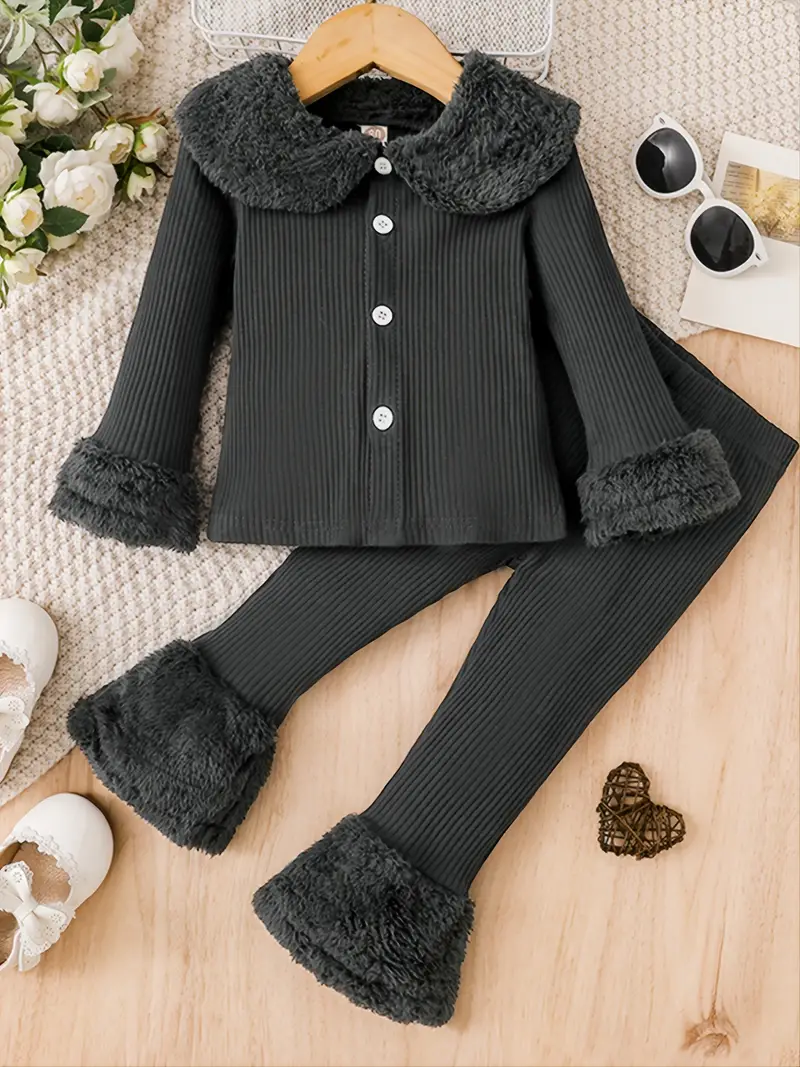 girls clothes set long sleeve tops pants set fall winter clothes details 7