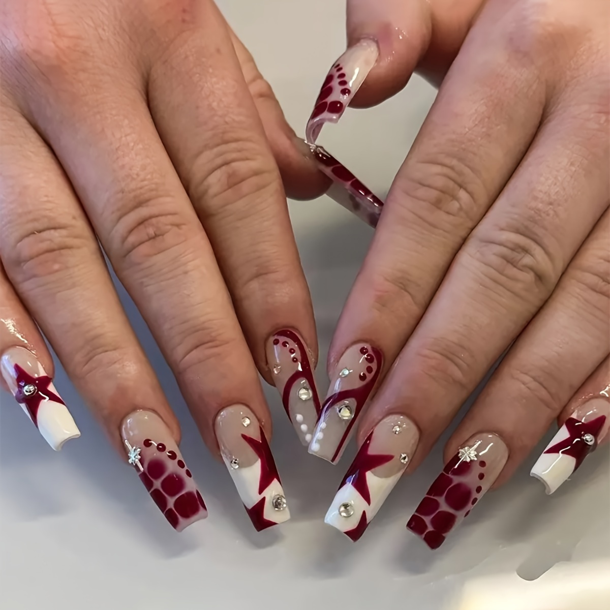 Fall Nail Designs With Rhinestones - Temu