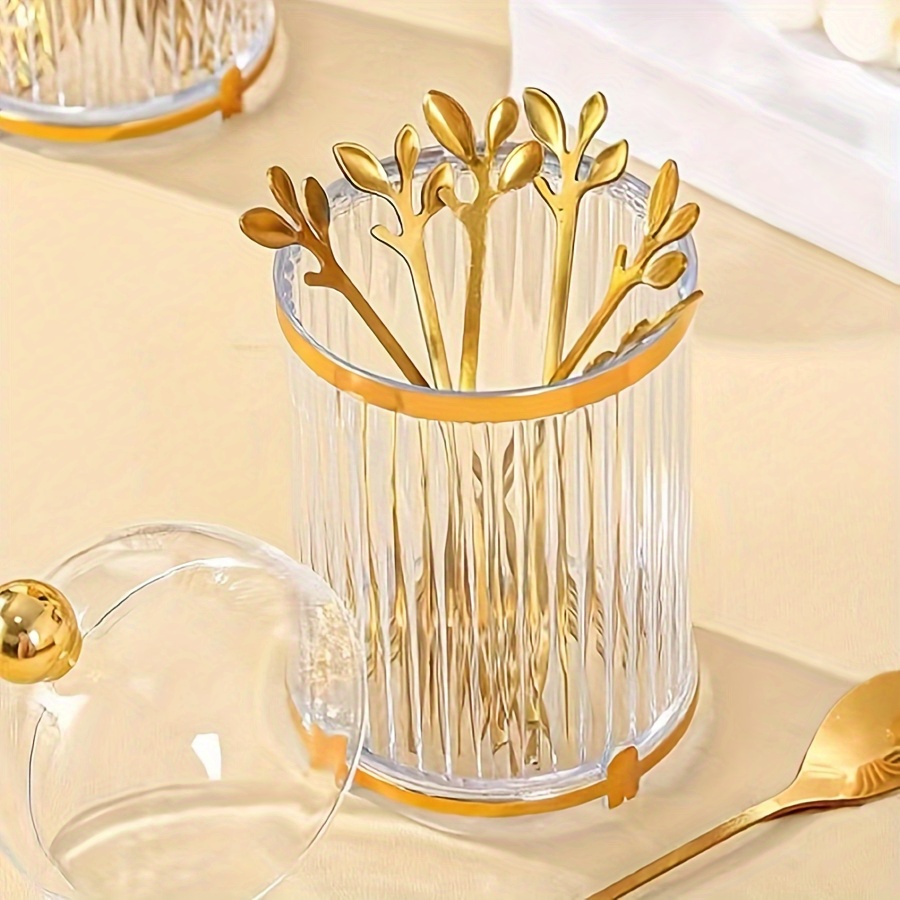 

Stainless Steel Coffee Scoops Set With Birdcage Holder, 1pcs, 6-piece Measuring Spoons With Decorative Cage Stand And Lid