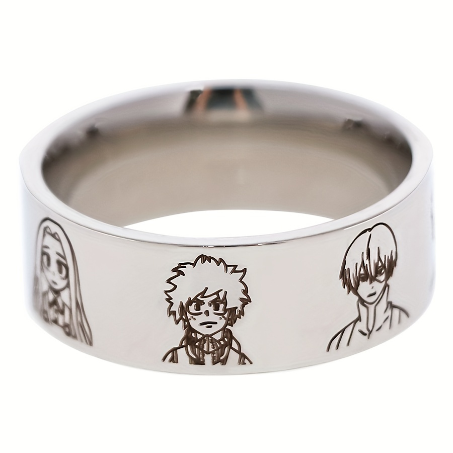 4 Colors Anime Ring Commemorative Rings Simple Anime Peripheral Boys | eBay-demhanvico.com.vn