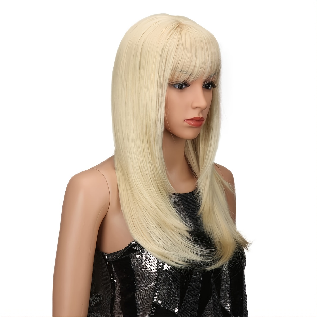 Long Straight Blonde Synthetic Wigs