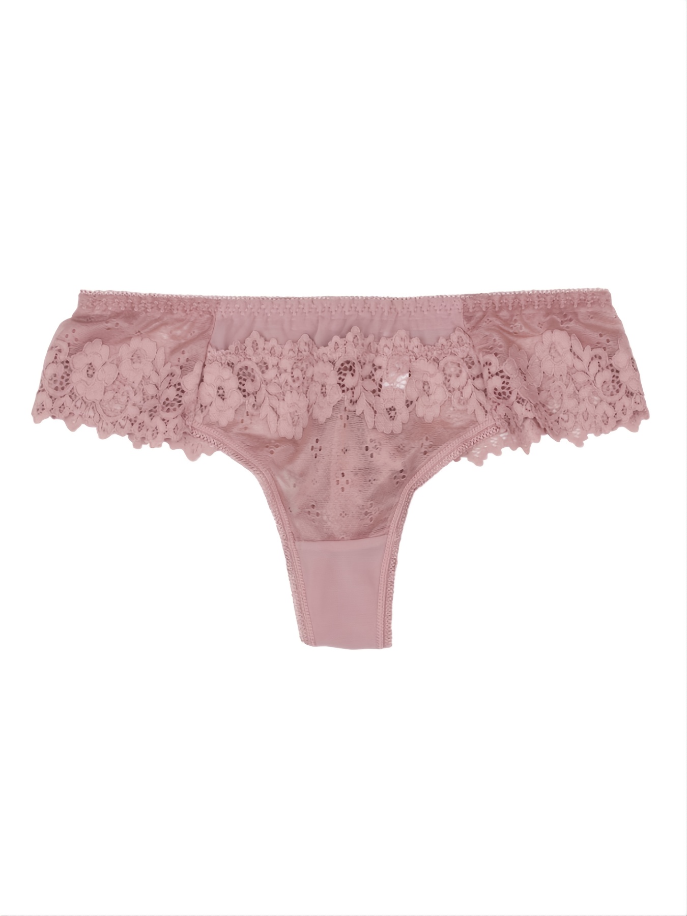 Women'secret Pink Lace Strappy Brazilian Panty Pink Women Briefs