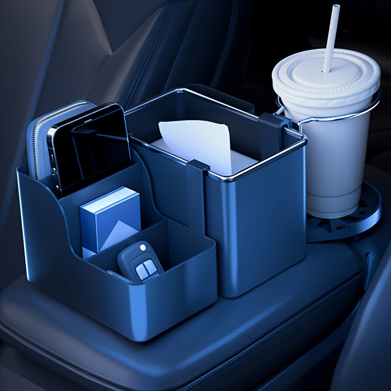 Kaufe Auto-Aufbewahrungsbox, Wasserbecherhalter im Auto, zusammenklappbar,  multifunktionale Taschentuchbox, Auto-Armlehnenbox, Aufbewahrungsbox