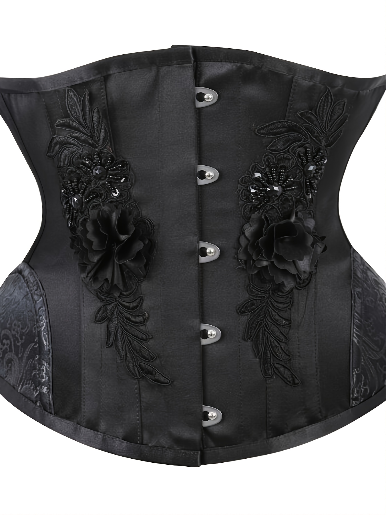 Underbust Corsets For Women Black Corset Top Waist Trainer Fashion