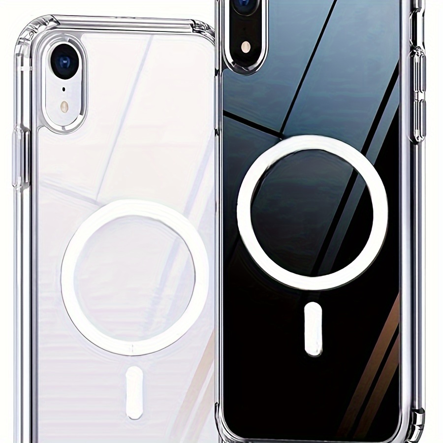 

Acrylic Clear Case For Iphone X/xs/xr/xs Max With Magnetic Power Bank Compatibility, Air Cushion Technology & Wireless Charging Support - Shockproof Phone Cover