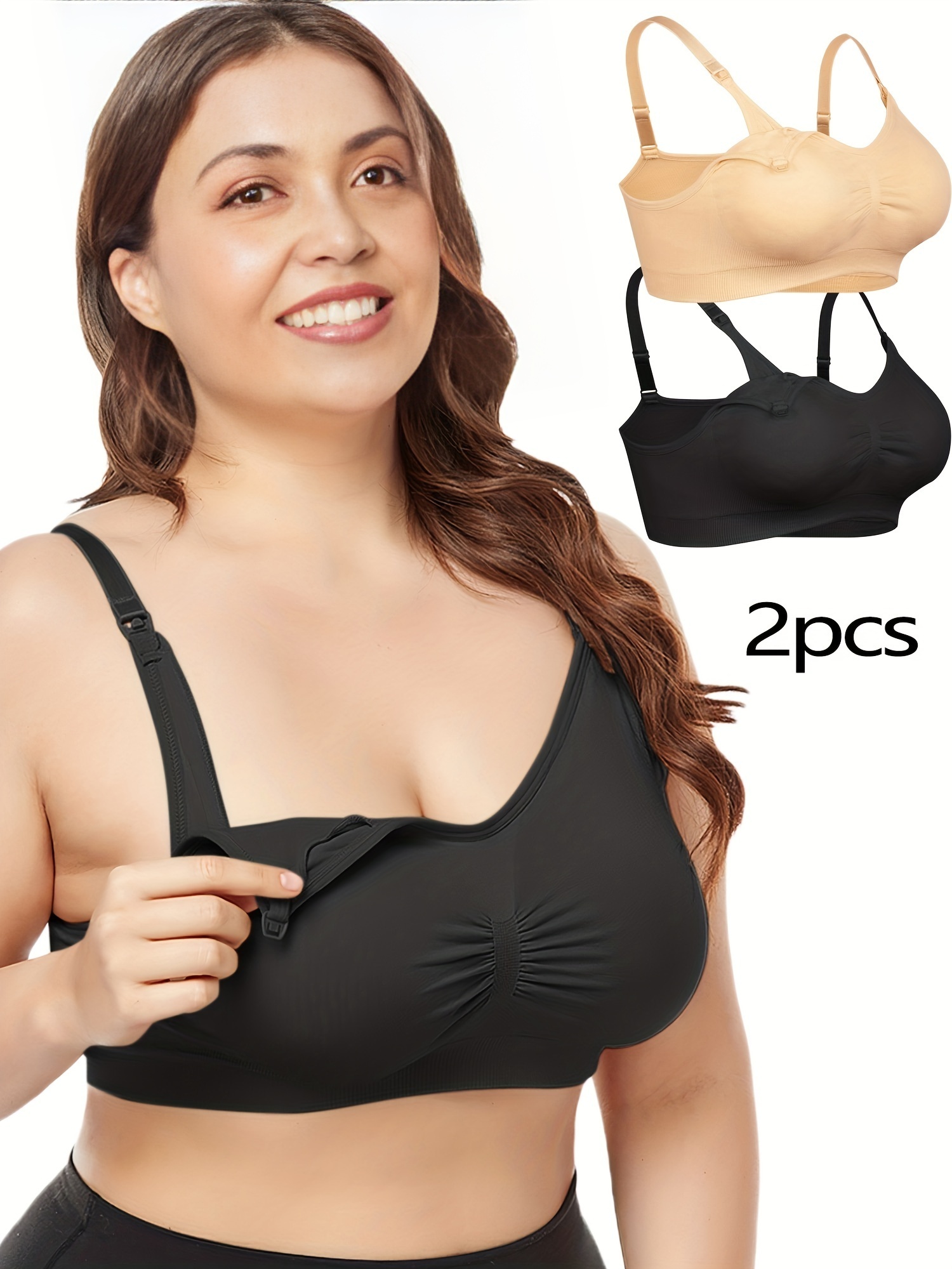 Vest Nursing Bra Pure Cotton Wireless Maternity Underwear Seamless Plus  Size Front Buckle Breast Feeding Bra