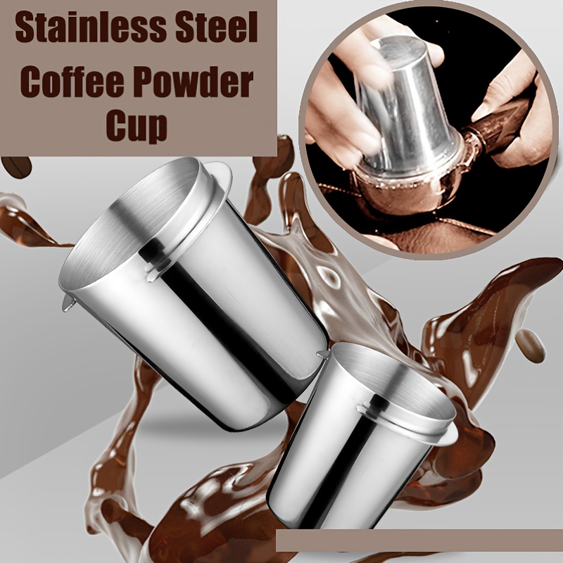 Stainless Steel Coffee Powder Cup For Universal Espresso - Temu