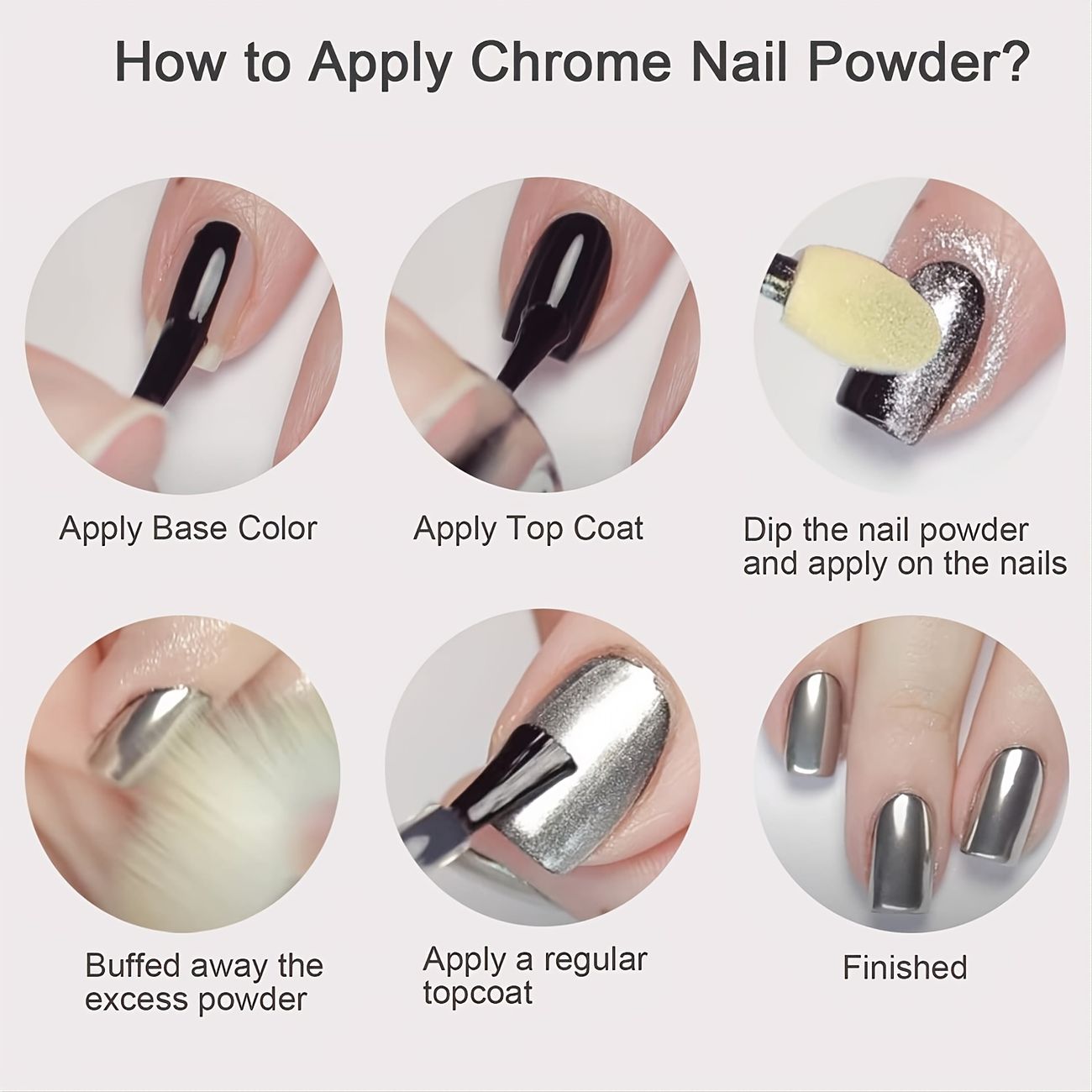 6 Colors Chrome Nail Powder Mermaid Neon Nail Art Pigment Powder Nail  Glitter Powder Set Diy Nail Decoration | Shop Now For Limited-time Deals |  Temu