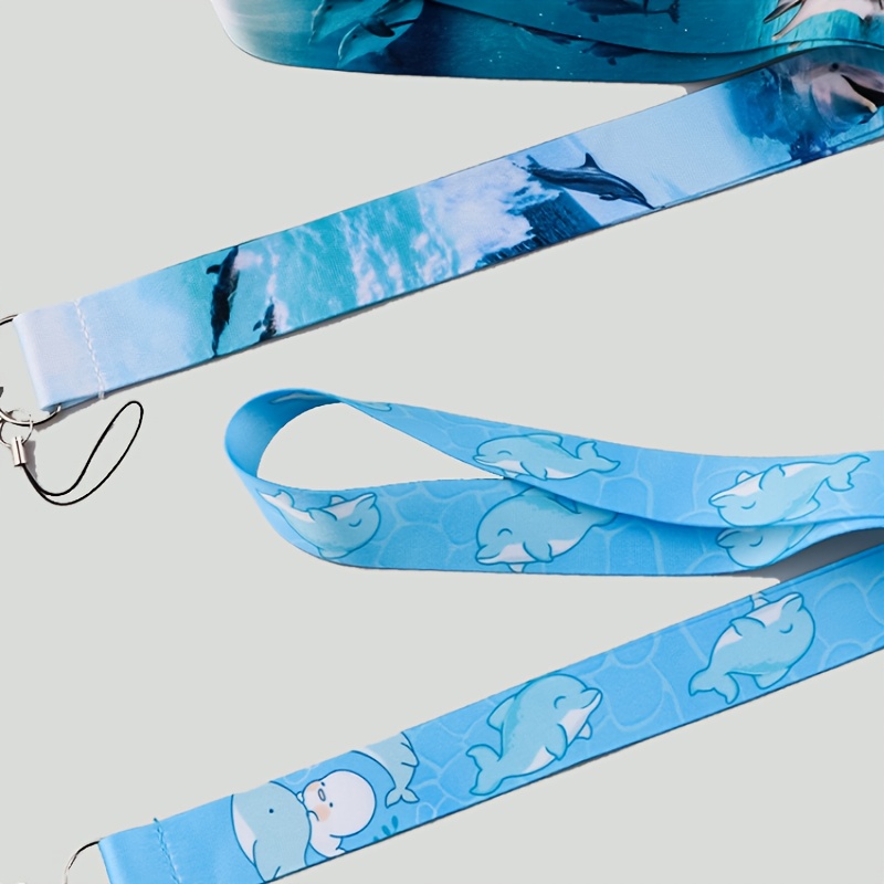 

1pc Cartoon Dolphin Neck Strap Lanyards For Keys Keychain Badge Holder Id Credit Card Pass For Phone Charm Accessories