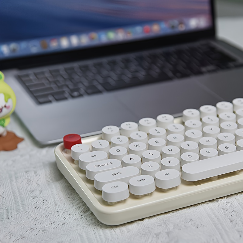 ZIYOU LANG 3060i Clavier Sans Fil Rétro, Cute Chat Clavier Bluetooth  Silencieux, Typewriter Rétro Round Keycap, Compact 84 Clés, QWERTY,  Connexion Multi-Dispositifs pour PC Laptop Mac-Rose : :  Informatique