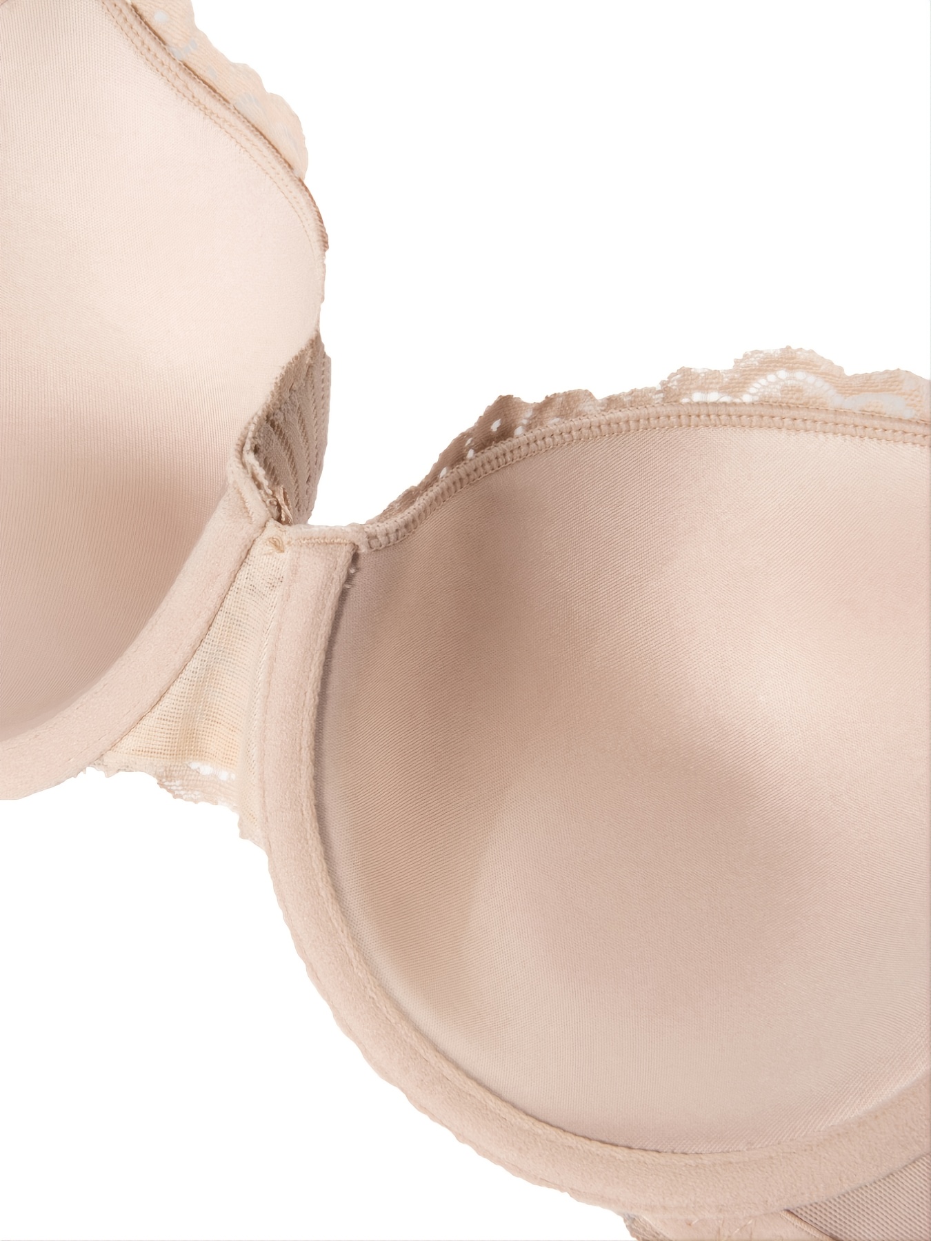 Womens Low Cut Bra Underwear Bralette Crop Top Push Up Brassiere Deep V  Unpadded - Lace Underwire, Mesh Band, 80% Nylon, 20% Spandex