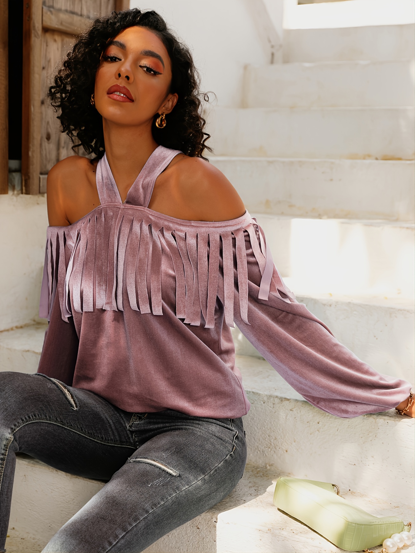 Off the clearance shoulder tunic sweatshirt