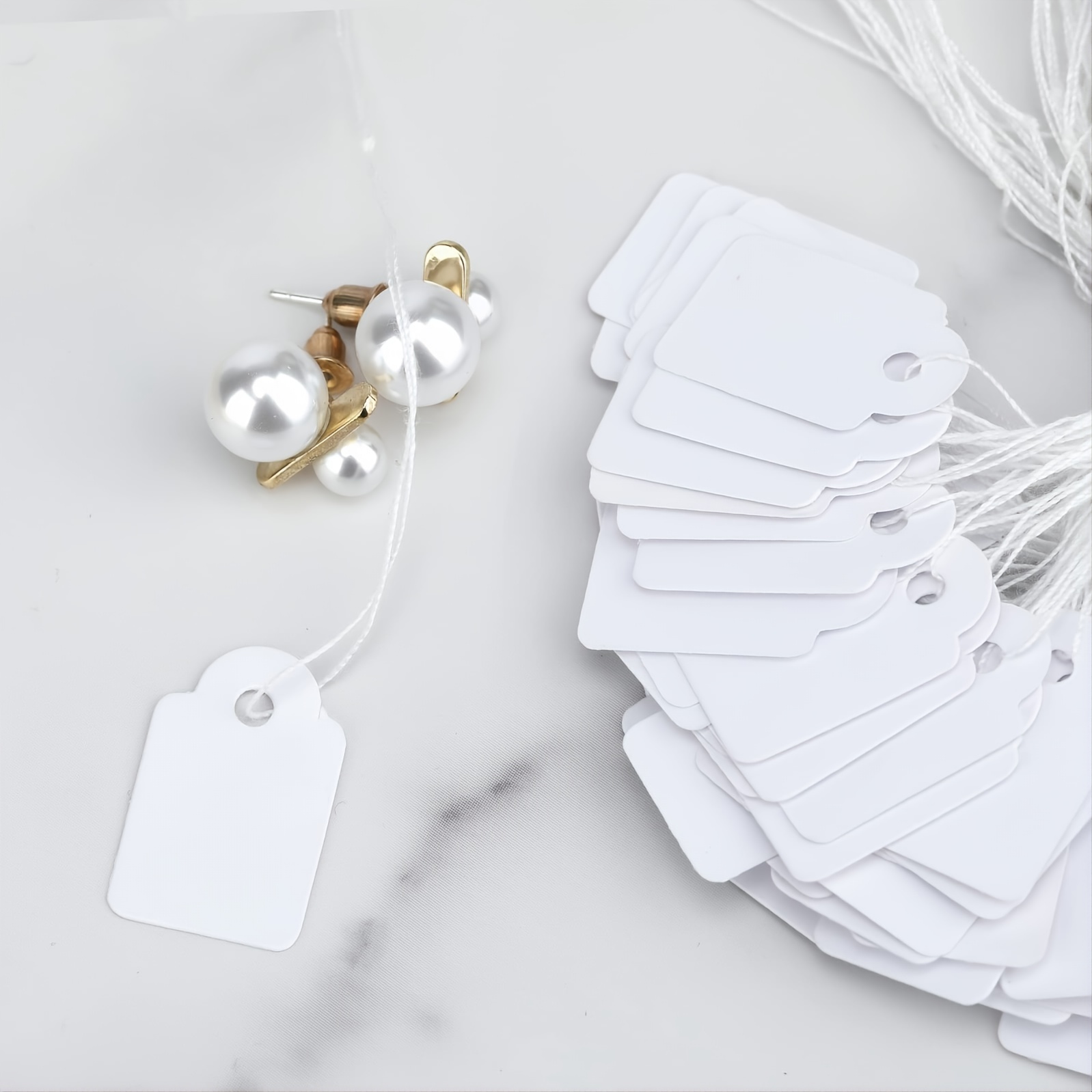 Tags With Strings Attached 500Pcs Trinkets Tags With String