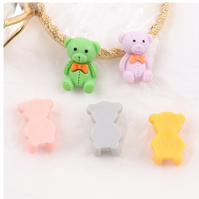 10 pcs Teddy Bear resin charms (Cartoon style) for Nails Art Design