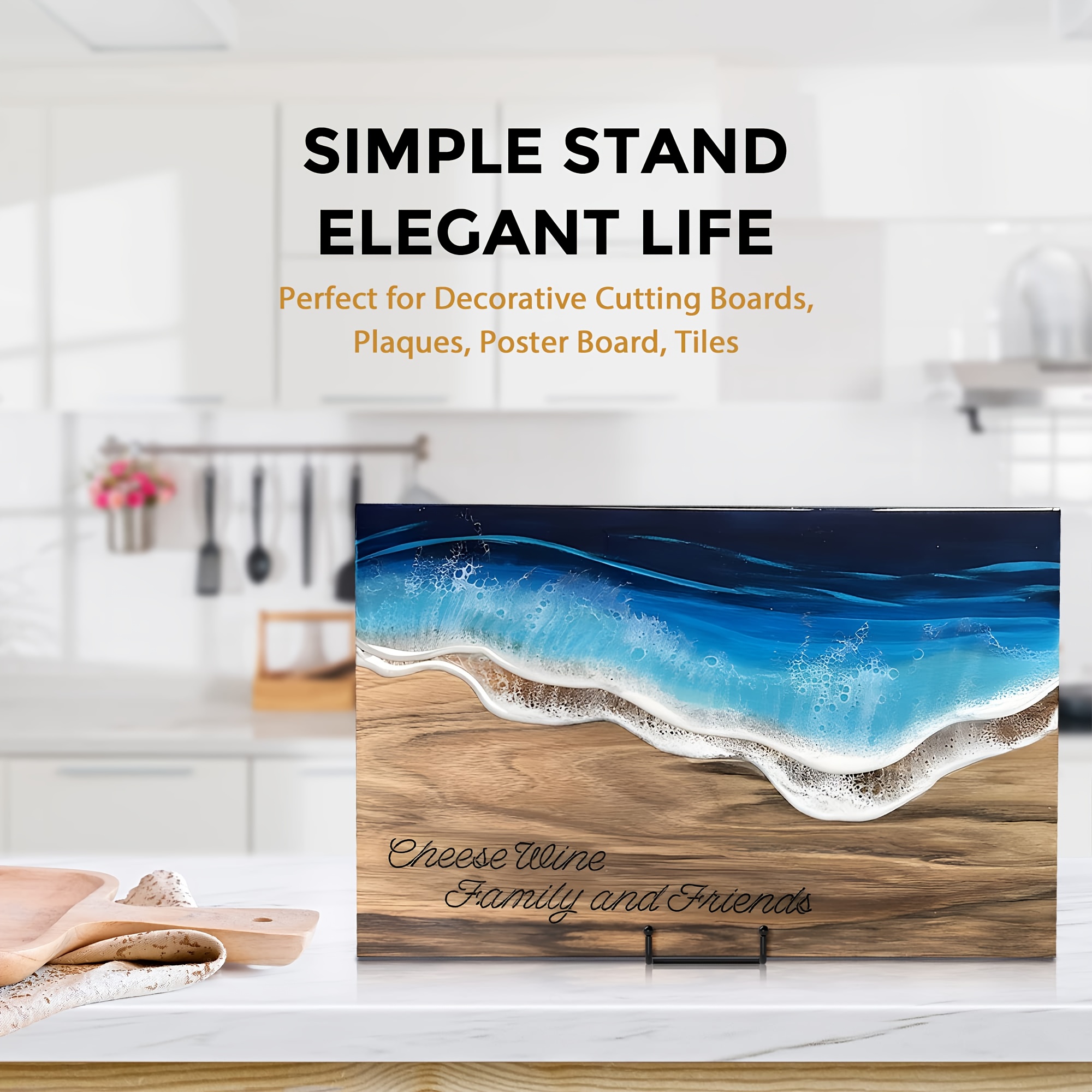 Plate Holder Easel Display Stand - 4.5 inch Metal Plate Stands for Display  - Tabletop Picture Stand - Black Iron Easels for Display Pictures | Photo