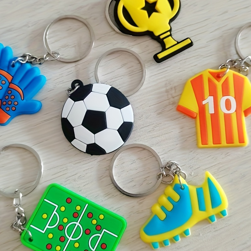 

6-piece Soccer Keychain Set For Boys/girls - Mini Sports Ball Charms In 6 Styles - Perfect For Birthday Parties, Goodie Bags & Backpack Decorations!