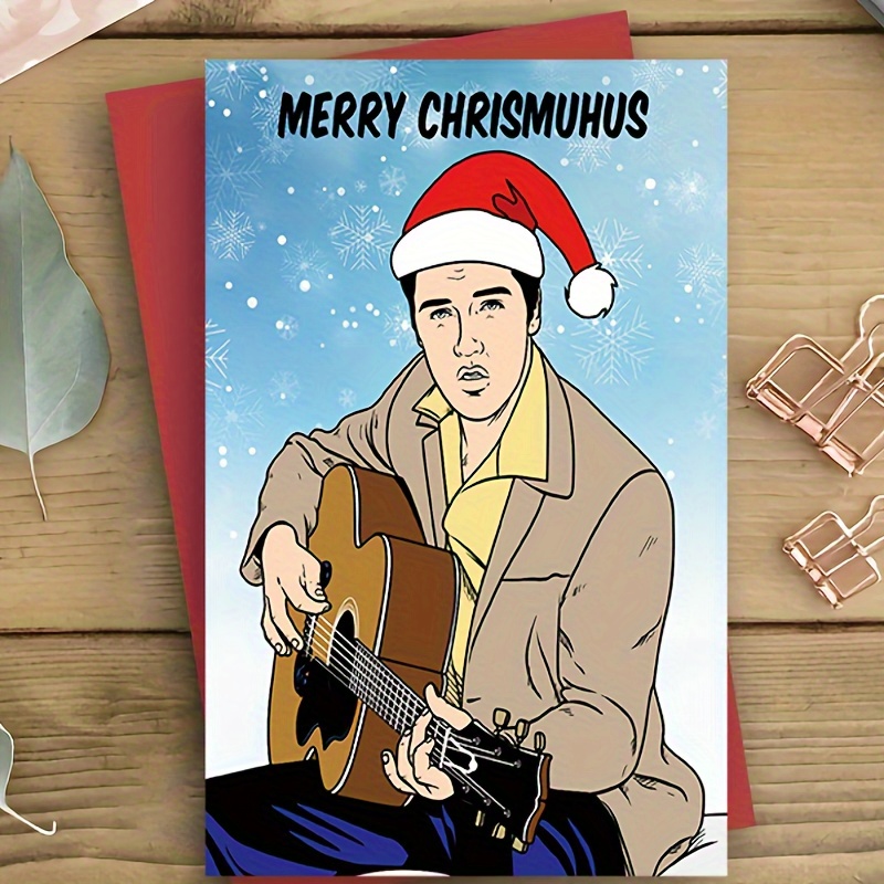 

Guitarist Christmas Hat Greeting - For & ,