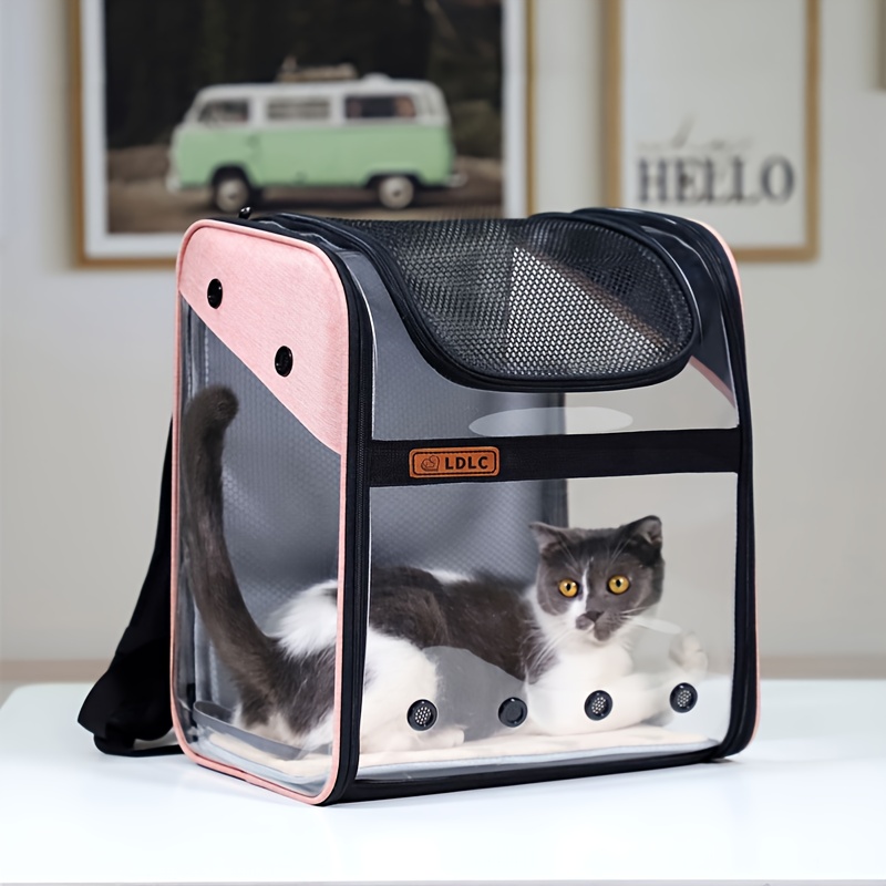 Breathable Transparent Cat Bag with Panoramic Pet Backpack
