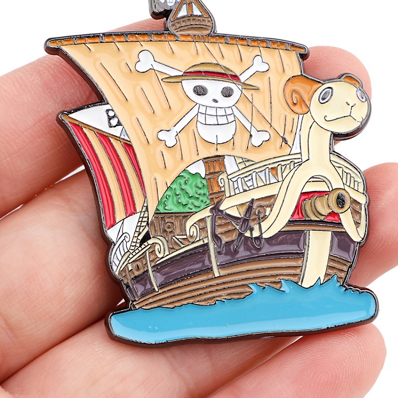 Anime One Piece Going Merry Pirate Ship Cartoon Metal Enamel Badge Brooch  Pin