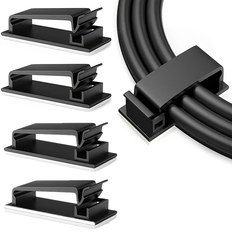 4pcs Cable Management Clips for Under Desk Wire Organization