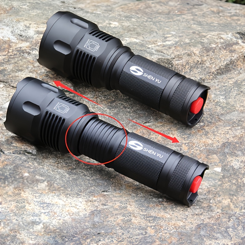 Shenyu Zoom Bright Flashlight Adjustable Led Outdoor Home Rechargeable  Flashlights Sports  Outdoors Temu