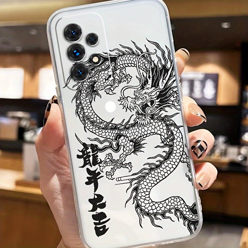 

Mythic Dragon Print Pattern Clear Phone Case For Samsung Galaxy A72 A70 A71 A73 5g A53 5g A52 A51 A50 A55 A54 A42 5g A41 A34 A33 A32 5g A31 A25 A23 A22 5g