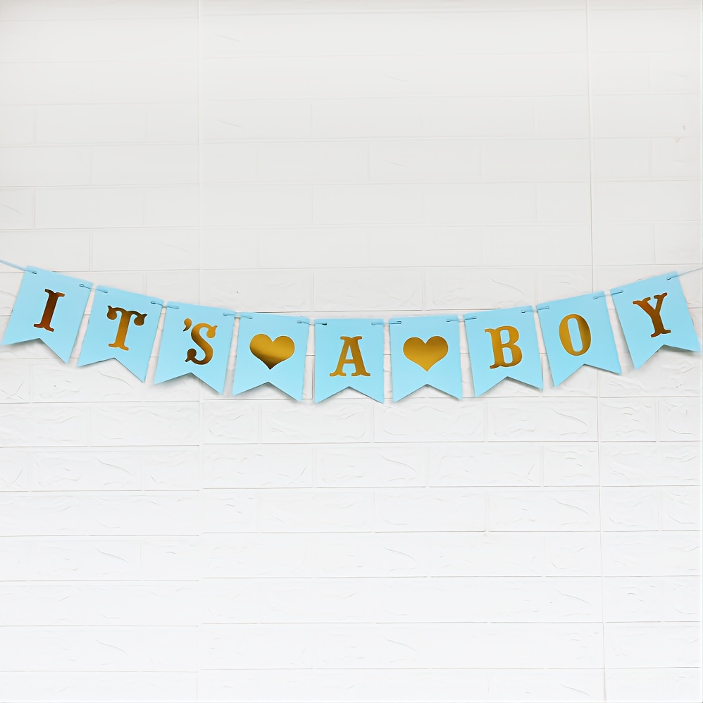 IT'S A BOY Burlap Banner Birthday Party Christening Decoration