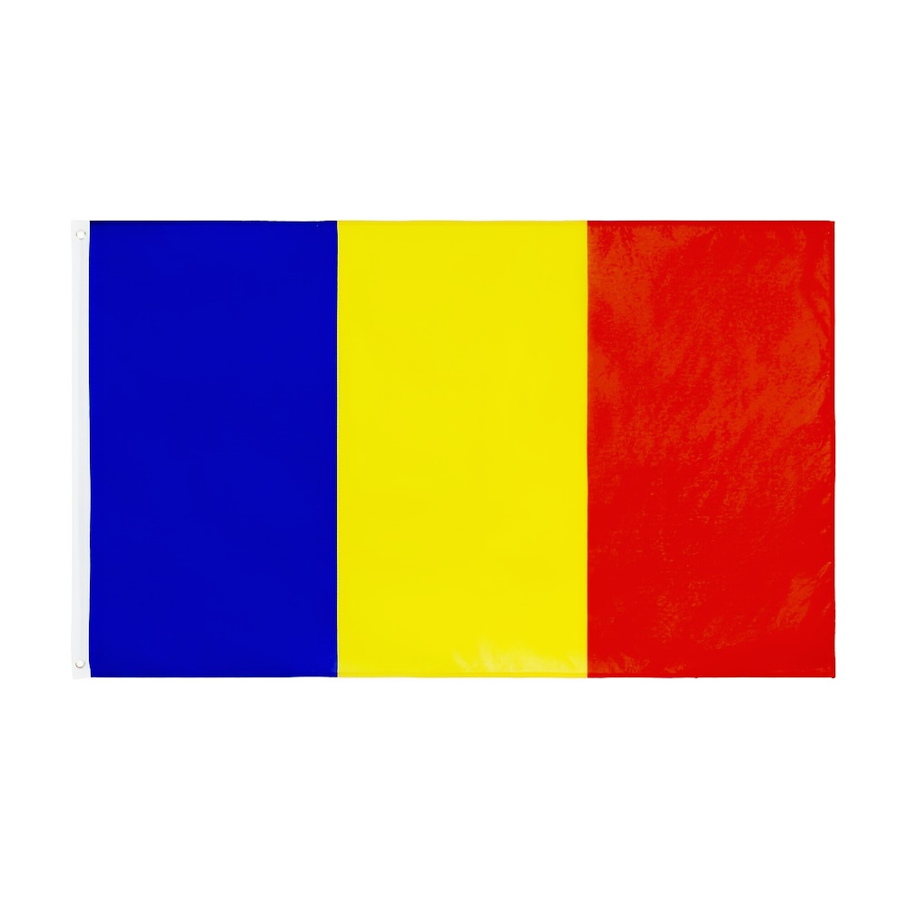 

1pc, Romania Flag 90x150cm/3x5ft Polyester Double Side Printed Romanian National Banner, Patio Decor Supplies, Garden Decor, Pathway Decor