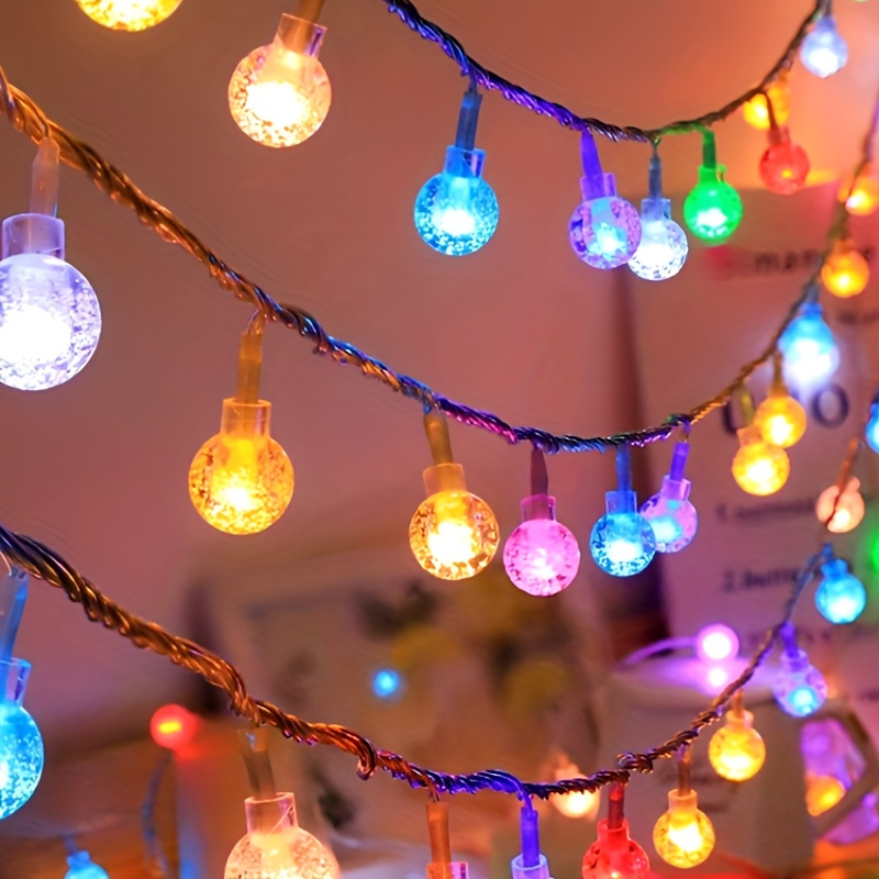 

Majisu Multicolor Led Bubble Ball String Lights - Perfect For Camping, Tent Decor & Bedroom Ambiance, Battery-powered (batteries Not Included)