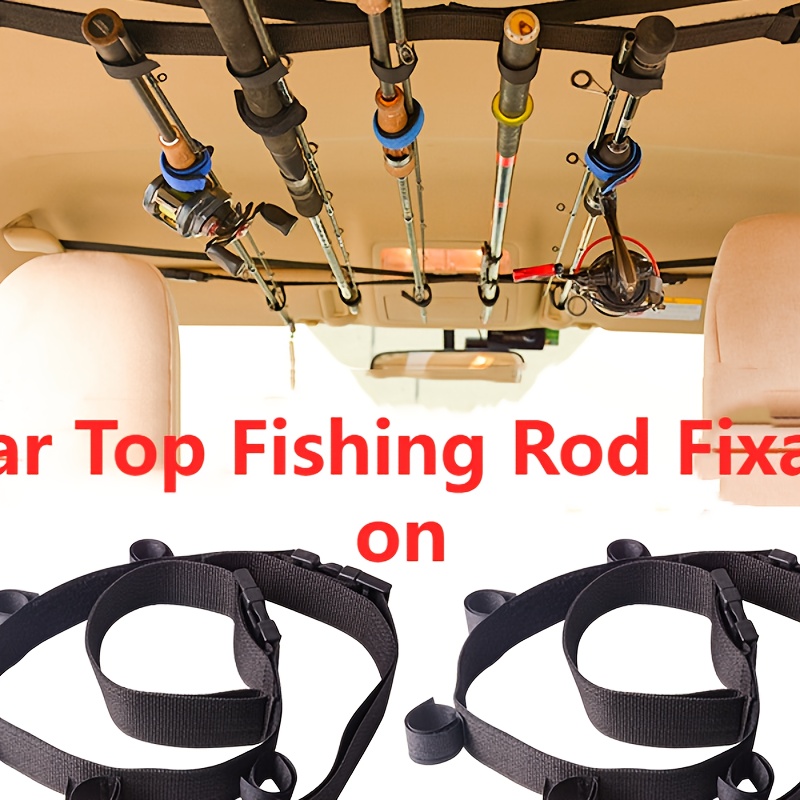 1pair Car Rod Holders For SUV/Van/Truck, Rod Storage Strap