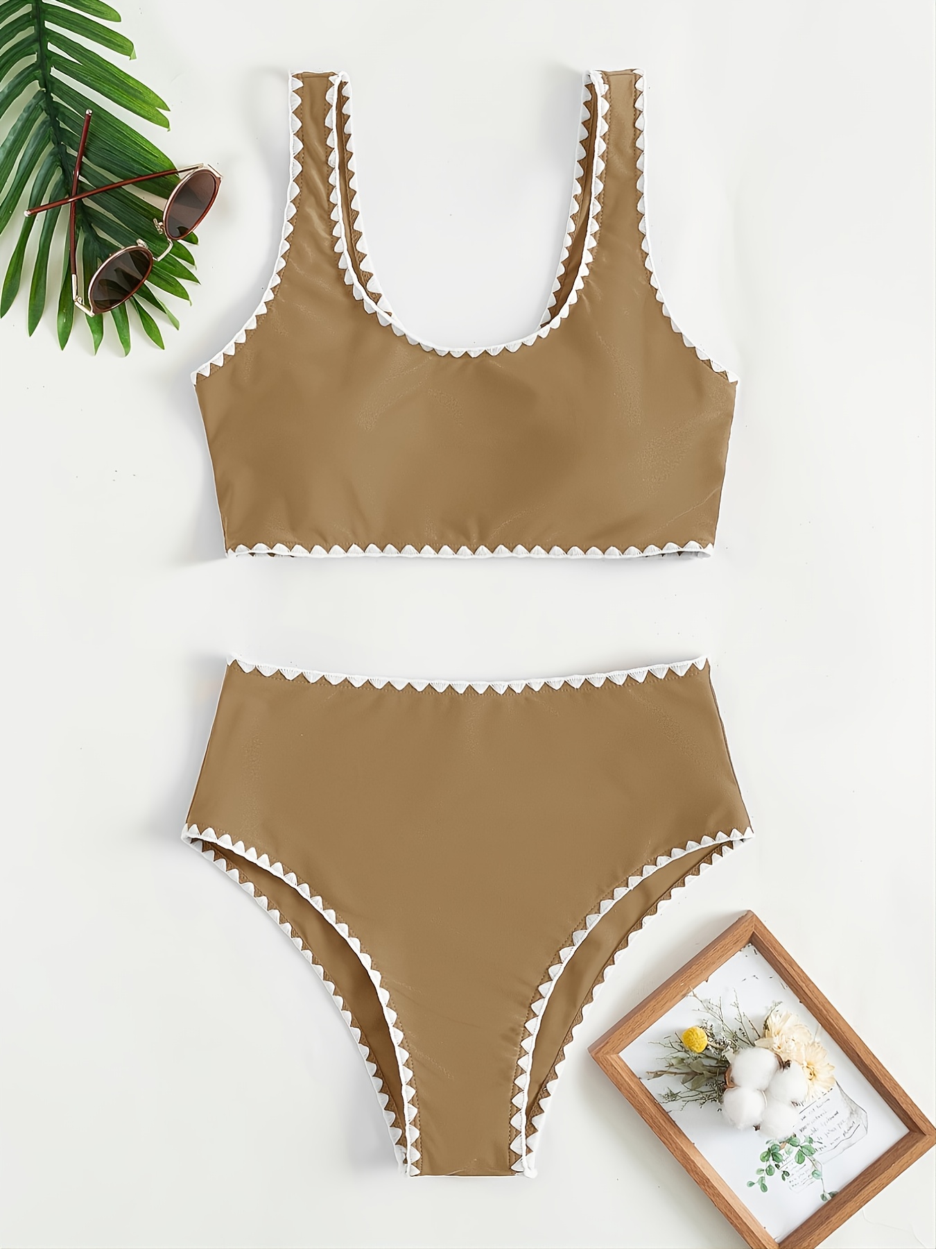 beige color swimsuit