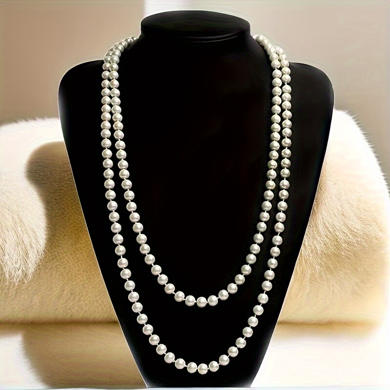 Faux Pearl Decor Necklace Elegant Short Clavicle Chain Necklace All Match Jewelry, Jewels Accessories for Women Girls,Designer Jewelry,Temu