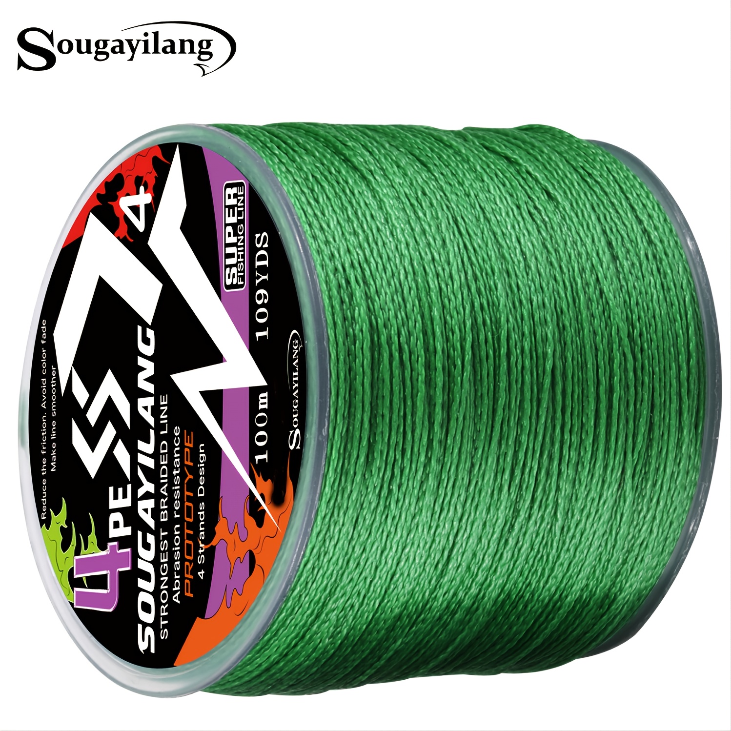546yd Yellow spotted Braided 4 Strands Pe Fishing Line Test - Temu