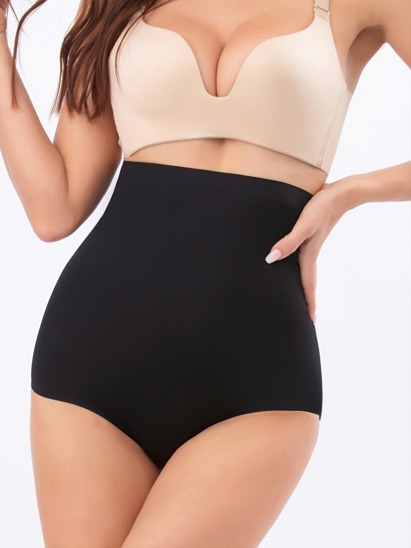Women's High Waist Seamless Shapewear Panties Tight Tummy Thong Shapewear  Panties Corset Underwear (1 Piece - Black)