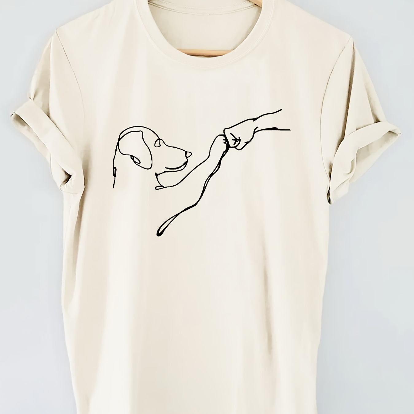 

Graphic Print T-shirt, Short Sleeve Crew Neck Casual Top For Summer & Spring, Women's Clothing