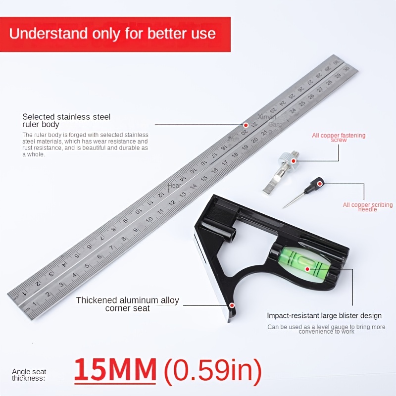 RIGHT ANGLE RULER 12 